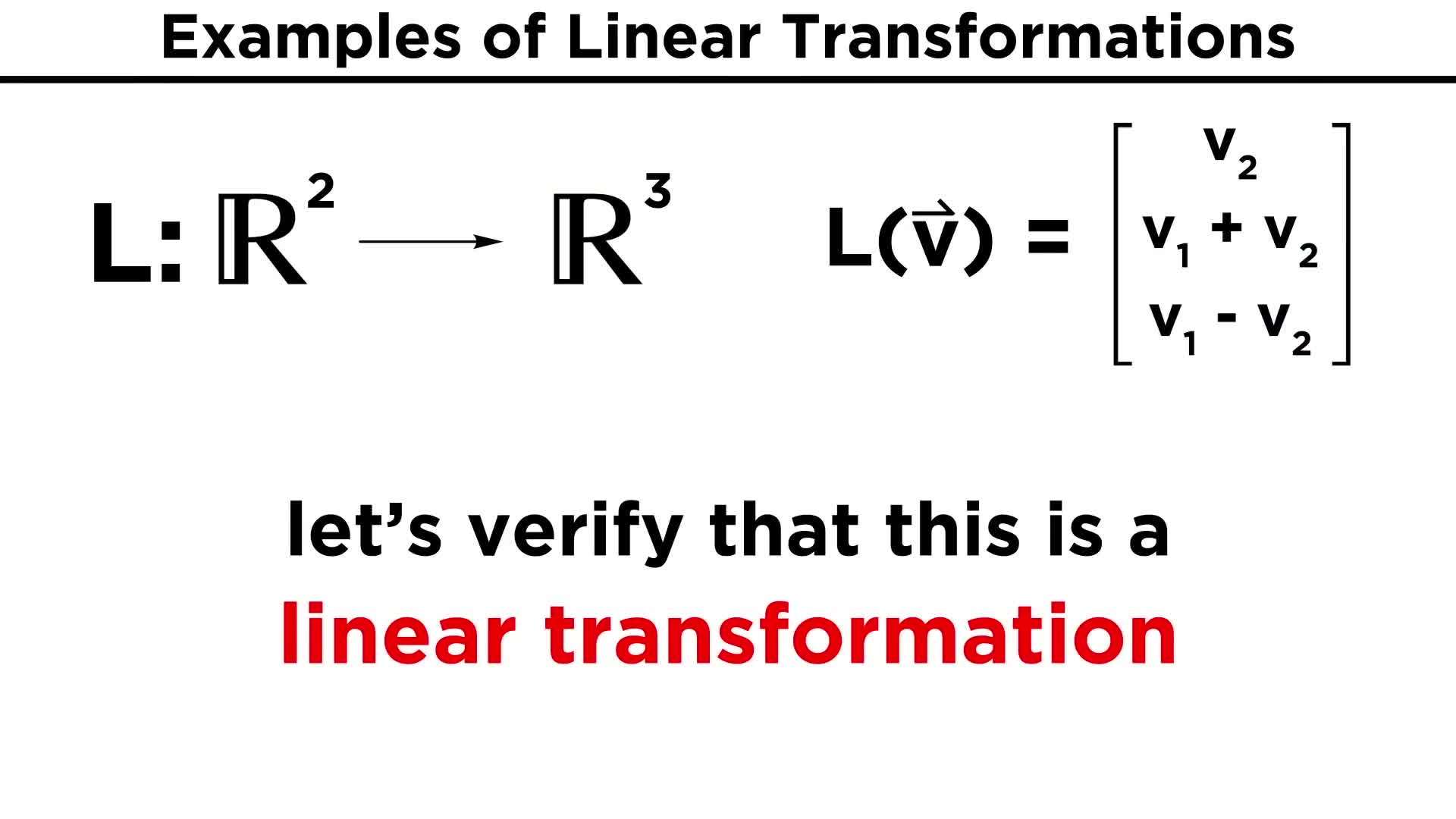 linear transformations of a vector